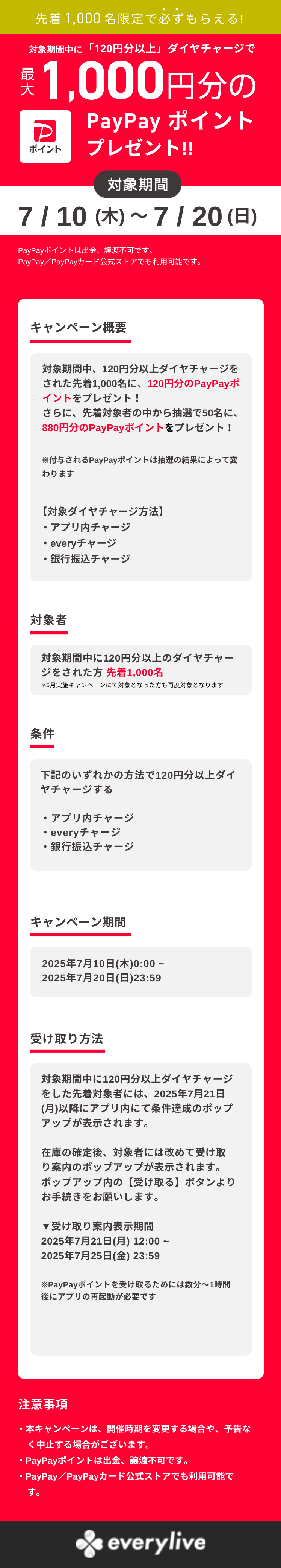 先着1,000名限定で必ずもらえる！